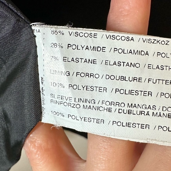 Mng Suit Jacket Oversized Ling Blazer‎ with Snaps Black Medium - Picture 6 of 7